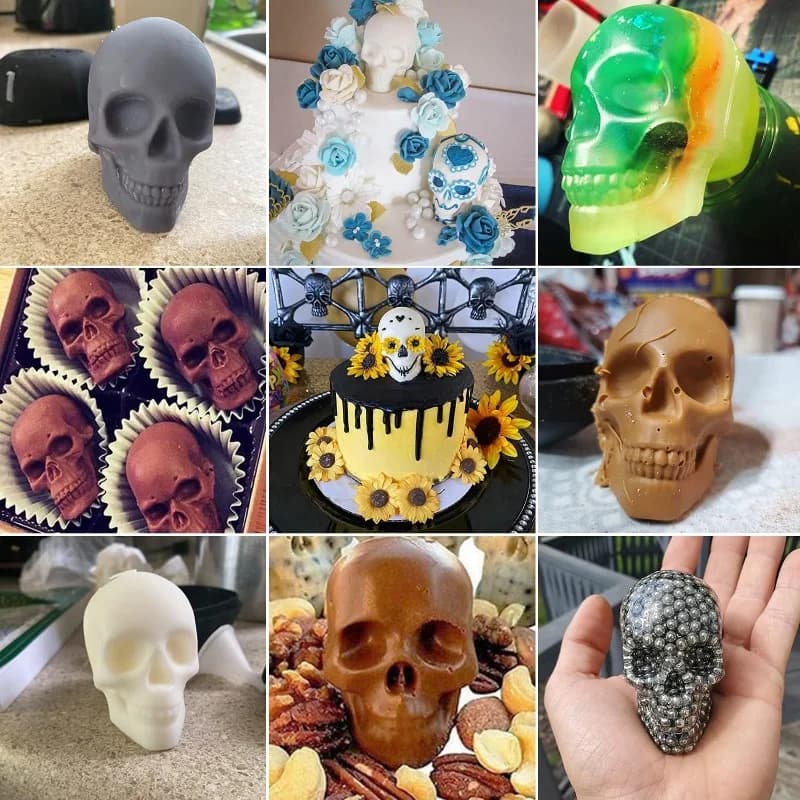 Kalup za 3D ledenu kuglu s lubanjom